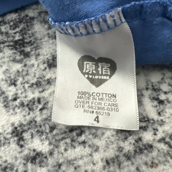 4T Gwen Stefani Harajuku Lovers Top No Doubt VTG Shirt Rainbow Blue Toddler Y2K - Picture 9 of 10